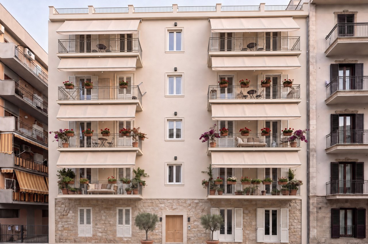 Render di progetto della facciata di Lincoln 35 a Porto Empedocle